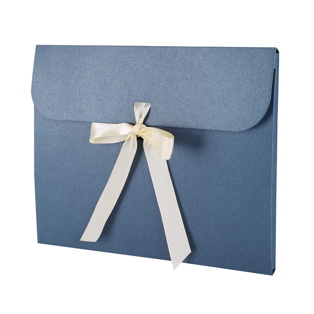Tarjeta de regalo de cumpleaños personalizada, bolsas de papel, sobres de cartón para regalo, bolsas para envolver bufandas con lazo de cinta
