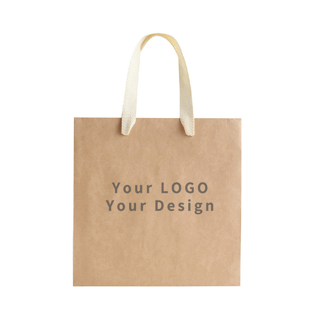 Envoltura troquelada para basura de césped, bolsas con asa de marca, bolsa de papel de flores