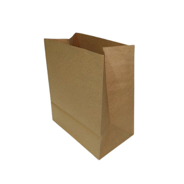 Venta al por mayor de encargo de la canción de Kraft con las manijas Brown para la bolsa de papel de las bolsas pequeñas del césped y de la hoja del almuerzo