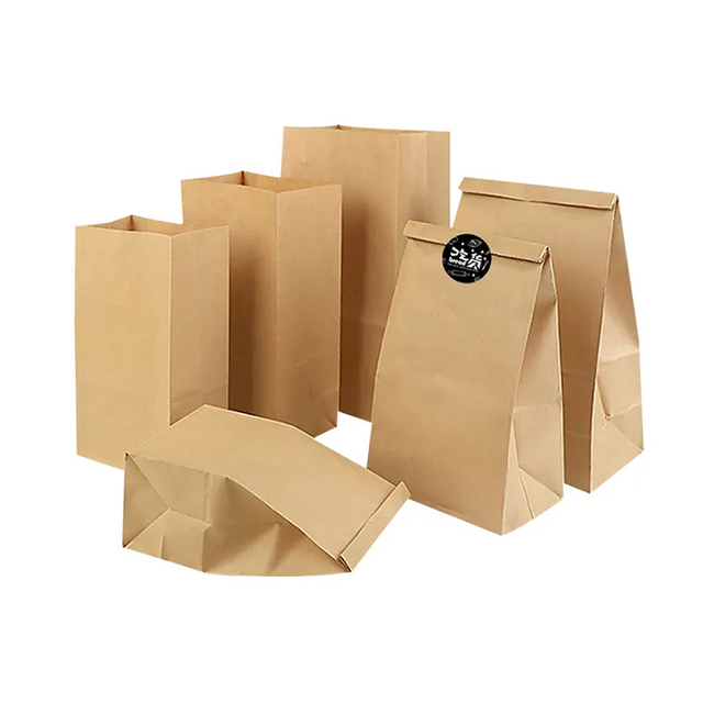 Bolsas de papel plegables para compras Bolsas de papel Kraft Bolsas de papel personalizadas al por mayor con impresión de logotipo