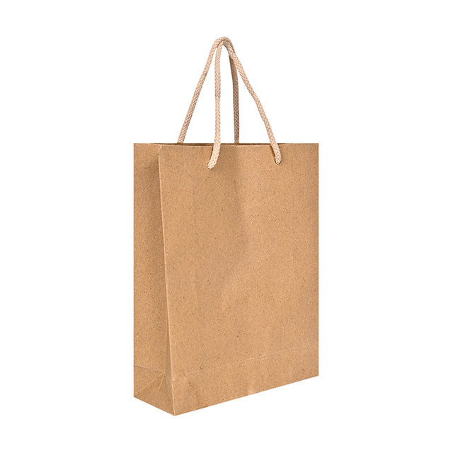 Bolsos lavables biodegradables reciclables de la hierba con la bolsa de papel blanca de Kraft de las manijas