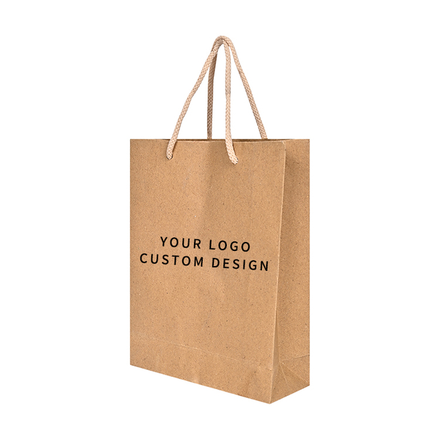 Bolsa de papel Kraft con cabeza de hoja y césped resellable para compras al por mayor