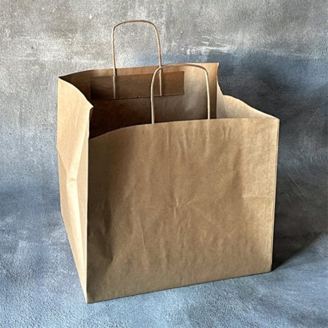 Bolsos de compras lavables Brown Custom Cheap Wholesale Price Food Kraft Bolsa de papel
