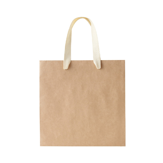 El embalaje respetuoso del medio ambiente modificado para requisitos particulares al por mayor del arte deja la pequeña bolsa de papel blanca de los bolsos del almuerzo