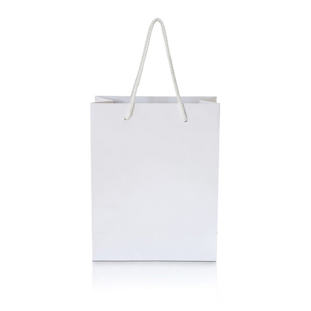 Para bolsas de compras al por mayor Bolsa de polvo de papel blanco Kraft de papel