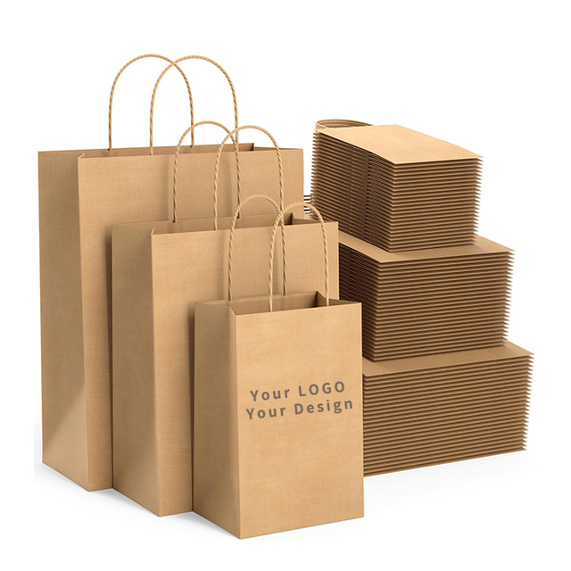 El bulto biodegradable reciclable del regalo con la bolsa de papel más grande de los bolsos de ultramarinos de la Navidad de las manijas