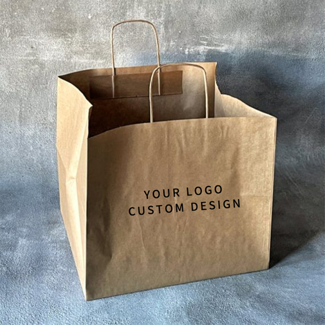 El pequeño almuerzo marrón biodegradable reciclable que almacena empaqueta la bolsa de papel de Kraft del color del precio competitivo