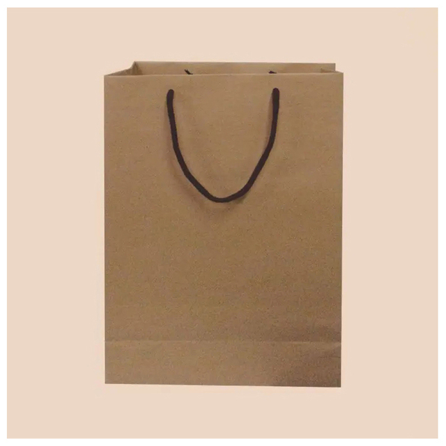 Bolsas de papel lisas y duraderas, personalizadas, respetuosas con el medio ambiente, para manualidades, ropa, color azul, para envolver compras, con asas de cuerda