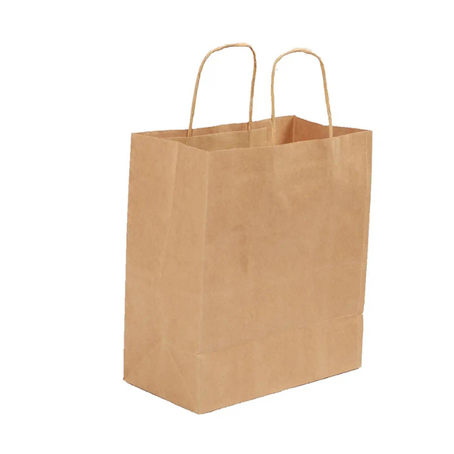 Embalaje OEM Fabricación Color Bolsa de papel con mango Kraft